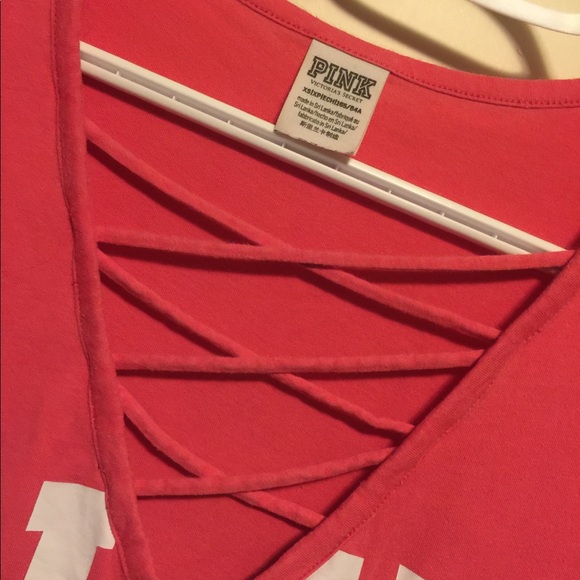 3/40 Pink CrissCross Short Sleeve - Picture 2 of 3